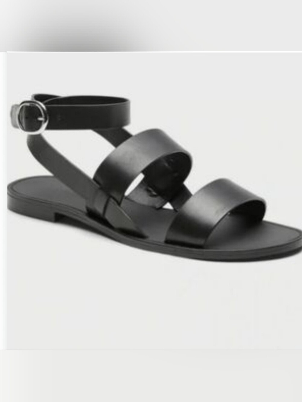 Banana Republic Women's Black Strappy Ankle Buckle Sandals